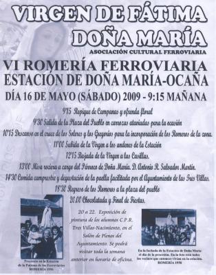 VI Romería Ferroviaria Virgen de Fátima Estación Doña María-Ocaña